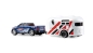Preview: 22680 RC PICKUP DIE CAST mit Wohnwagenanhänger 1:64 RTR blau